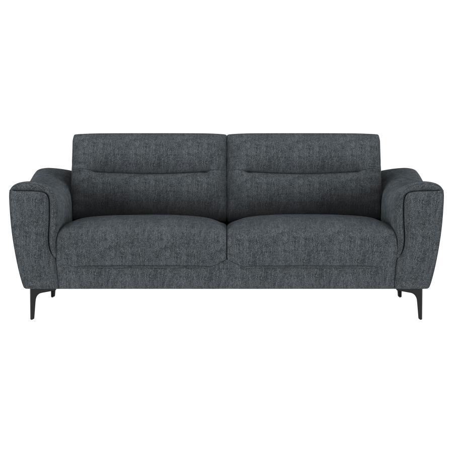 Nolan - Upholstered Sloped Track Arm Sofa - Charcoal