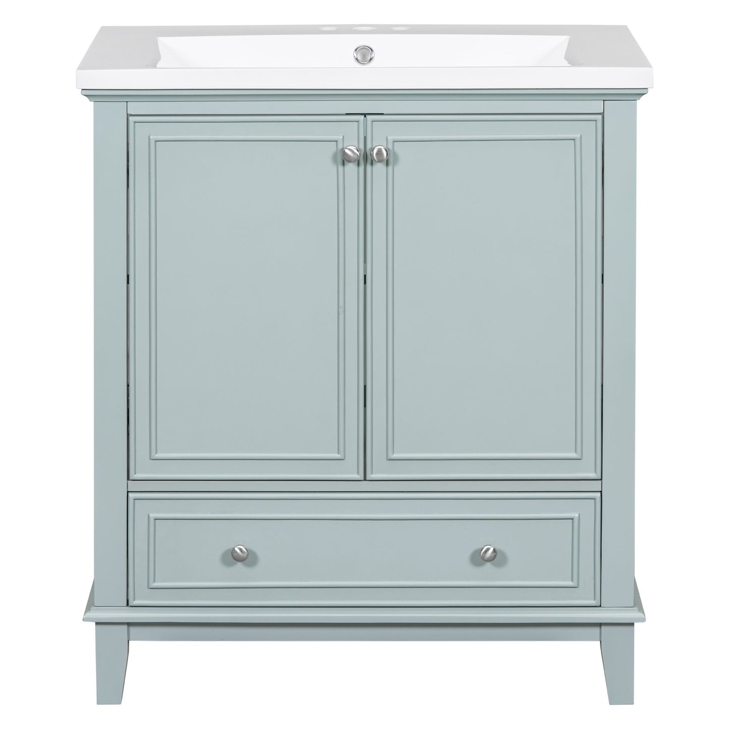 Modern Bathroom Vanity With Sink Combo, Multi Functional Cabinet With Doors And Drawer