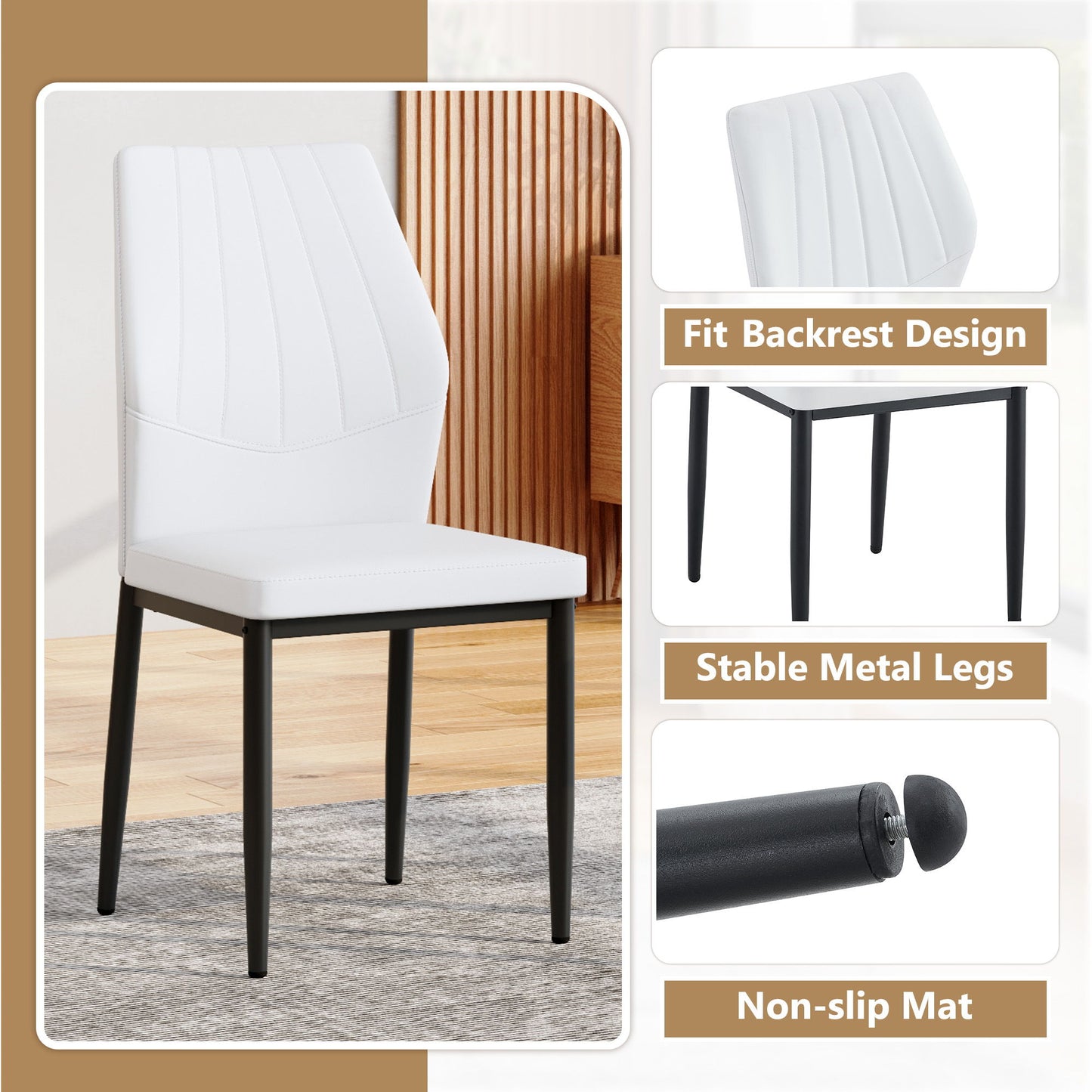 Dining Chairs With Shell Pattern, Comfort And Style