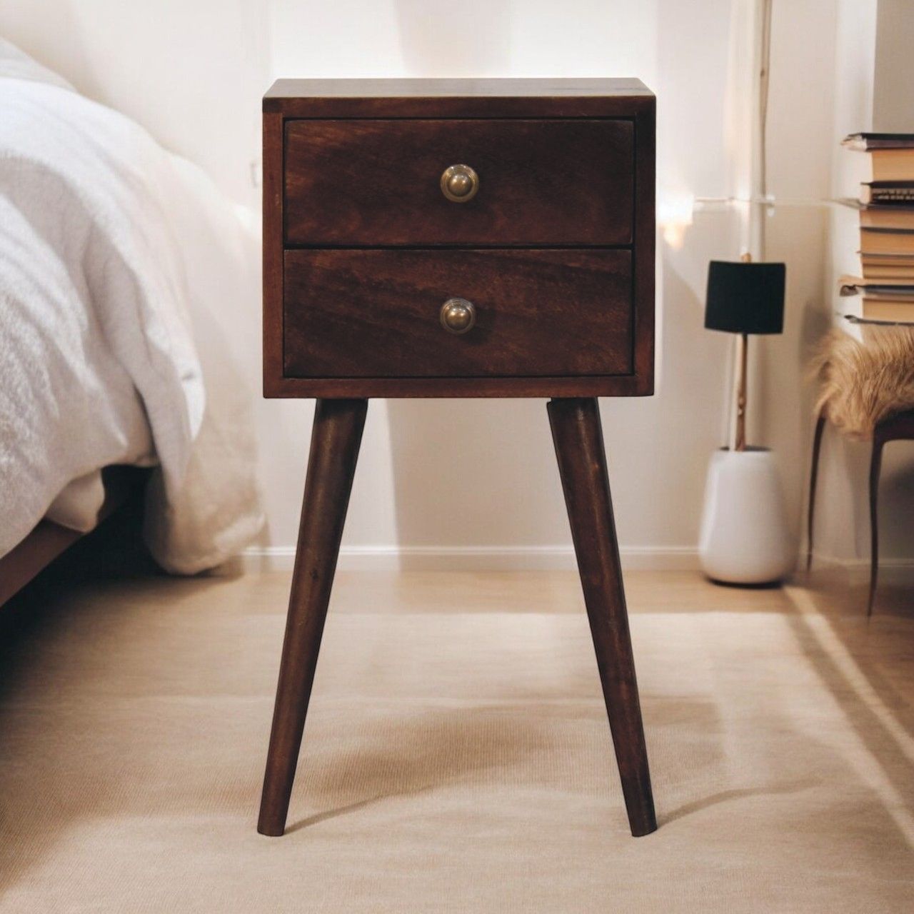 Solid Wood Mini Nightstand