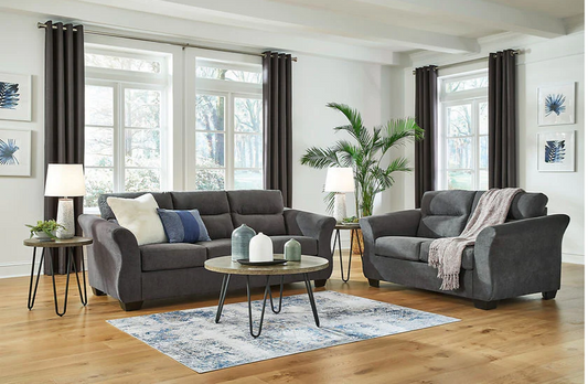 Signature Design by Ashley Miravel Slate Sofa and Loveseat