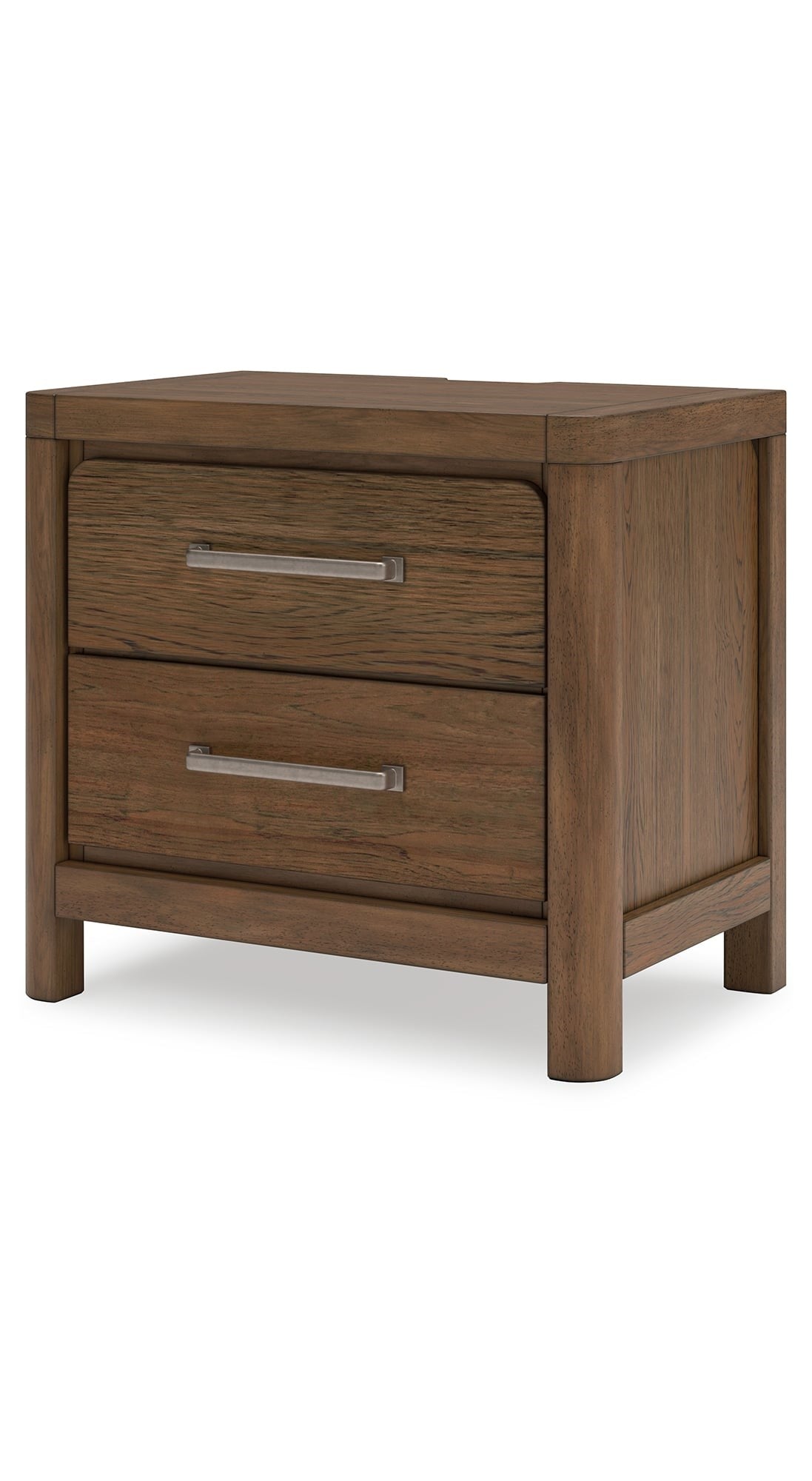 Casual 2-Drawer Nightstand with USB Ports