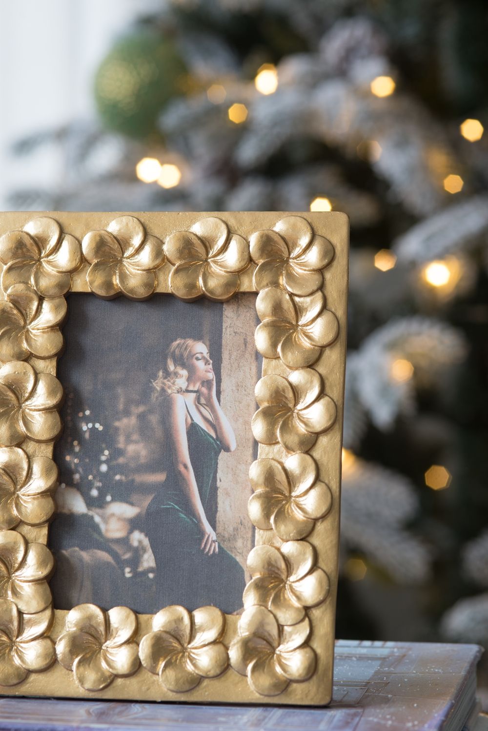 Vintage Photo Frame & Flower Design