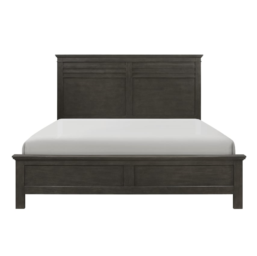 Transitional Queen Bed with Panel Headboard