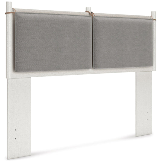 White Queen Panel Headboard with Reversible Cushion