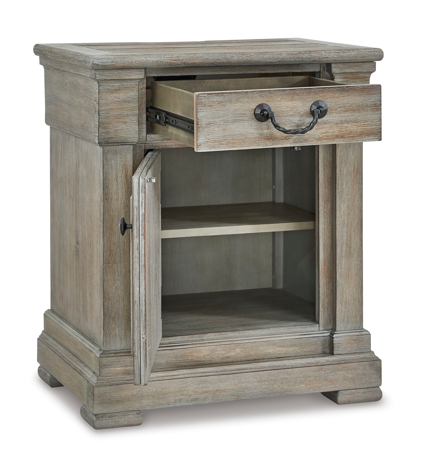 Transitional Nightstand with Door and 1 Drawer