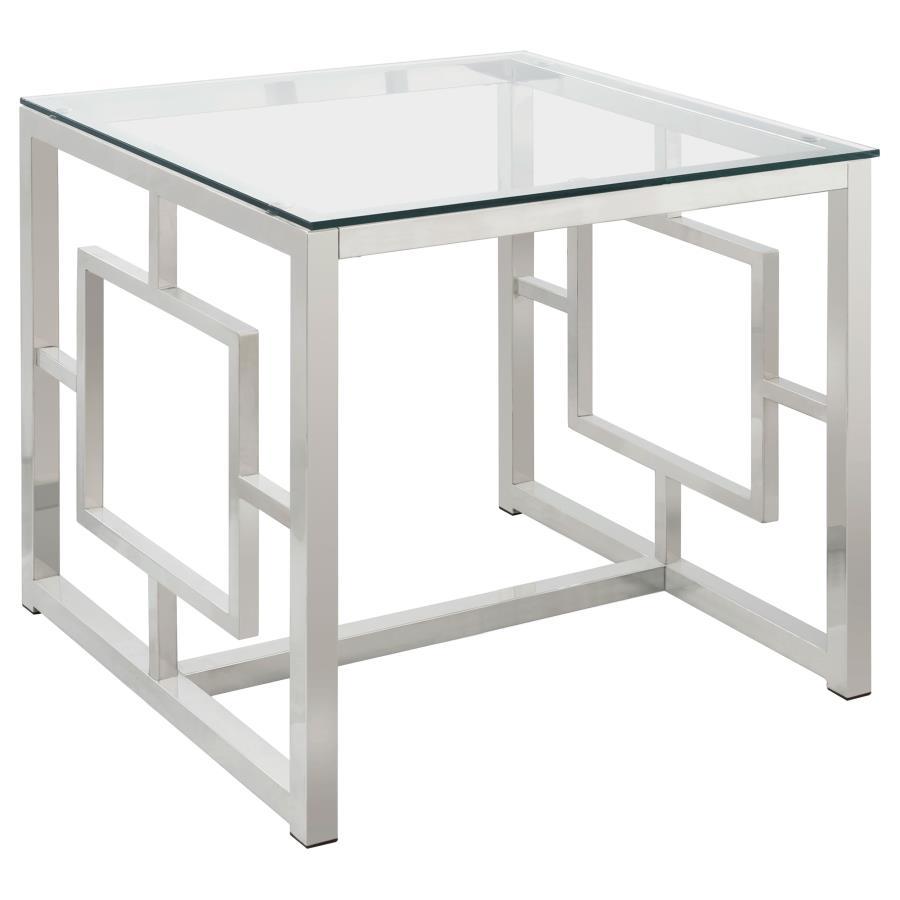 Merced - Glass Top Metal Table