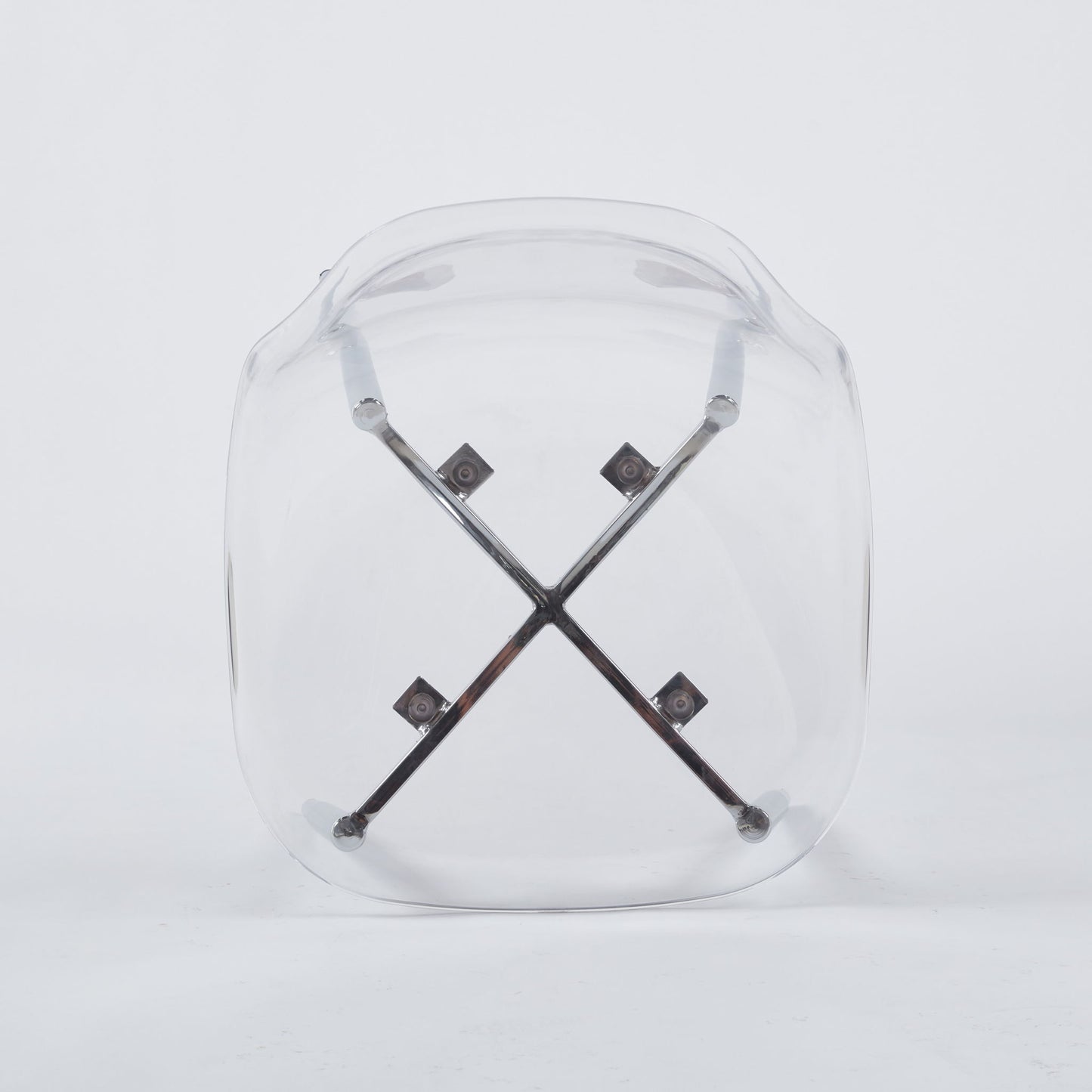 Transparent Plastic Seat Dining Chair (Set of 4)