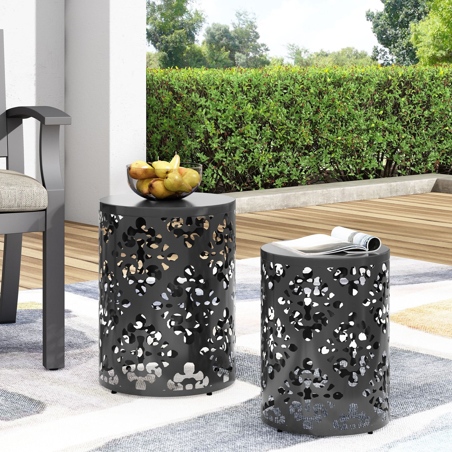 Outdoor Metal Modern Design End Table
