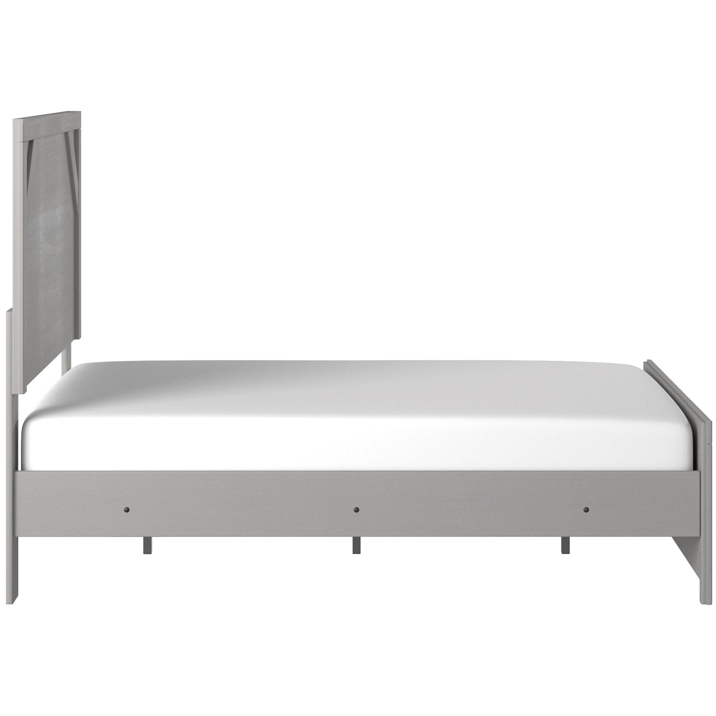 Gray Finish Full Panel Bed