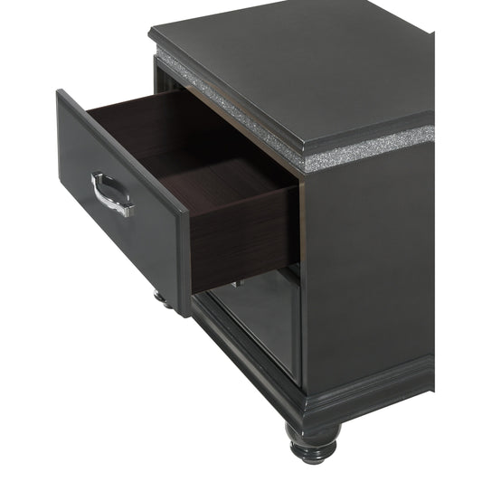 Glam Nightstand with Bun Feet