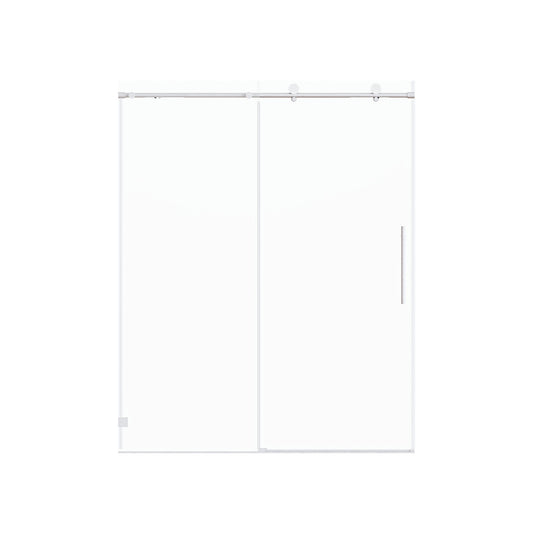 Frameless, Single Sliding Soft Close Shower Doors, 5/16" Sgcc Tempered Glass