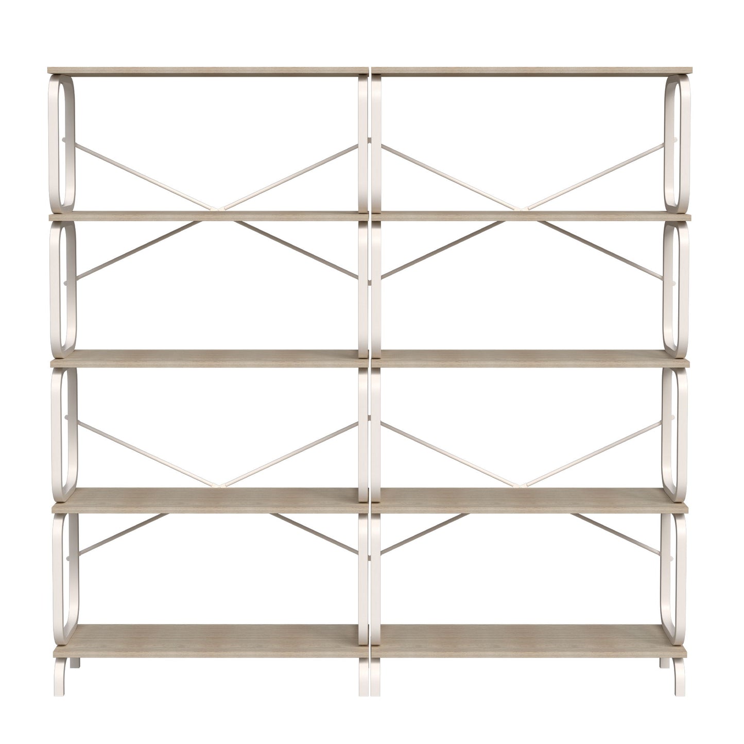 5 Tier Industrial Bookshelf, Tall Bookcase With Open Design, Vintage Storage Organizer