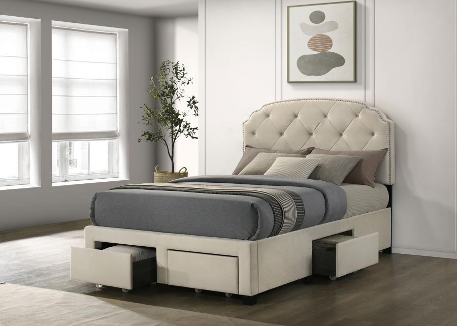 Marianna - 4-Drawer Upholstered Storage Bed