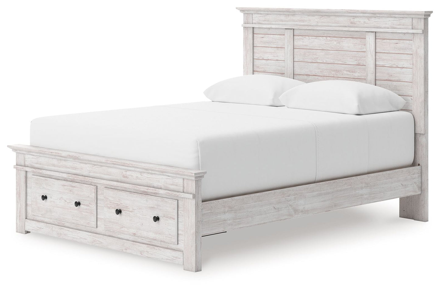 Makidern - Panel Storage Bed With Storage Footboard