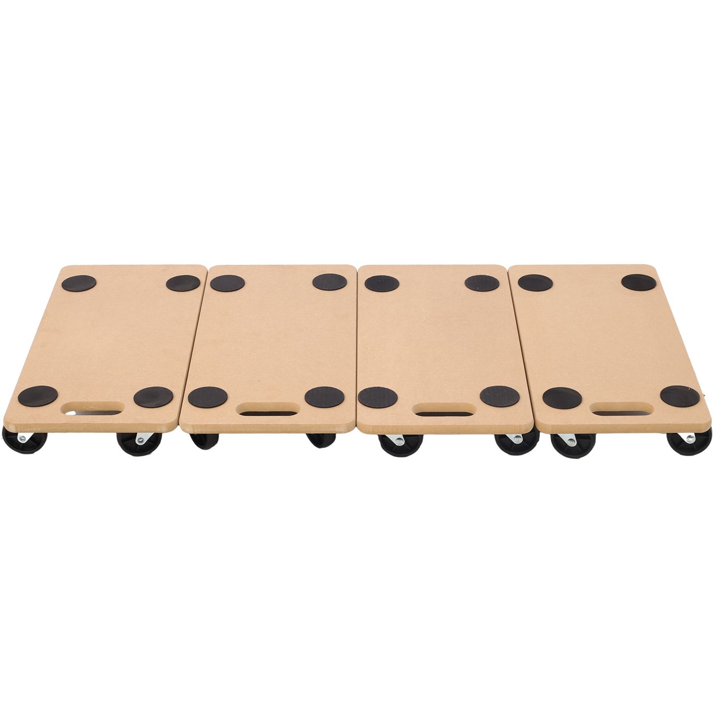Furniture Moving Dolly, Heavy Duty Wood Rolling Mover With Wheels For Piano Couch Fridge Heavy Items, Securely Holds 500 Lbs (Set of 4) - Natural
