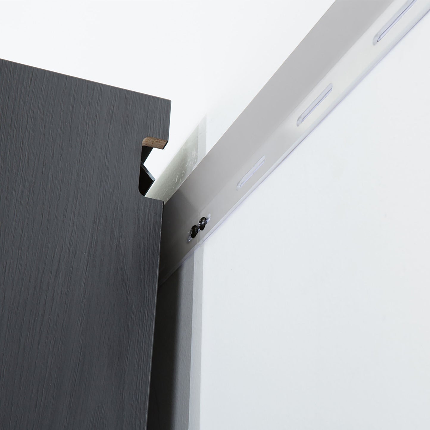 Astro Series - Wall Storage Cabinet With Soft Closing Drawers - Metallic Gray