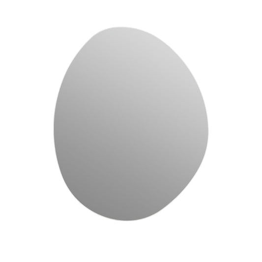 Asymmetrical Bathroom Wall Mirror - Silver