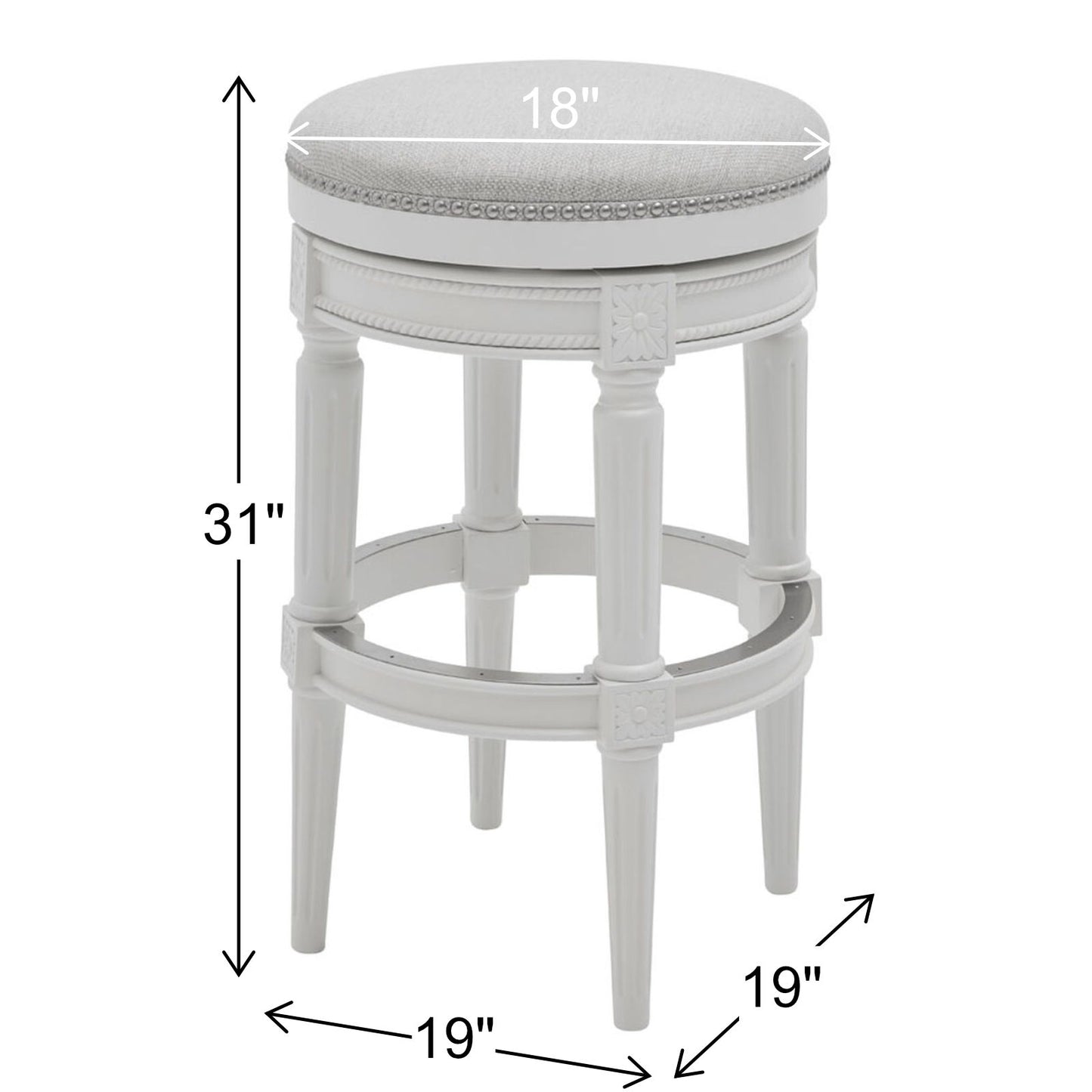 Rustic Elegance Backless Swivel Stool
