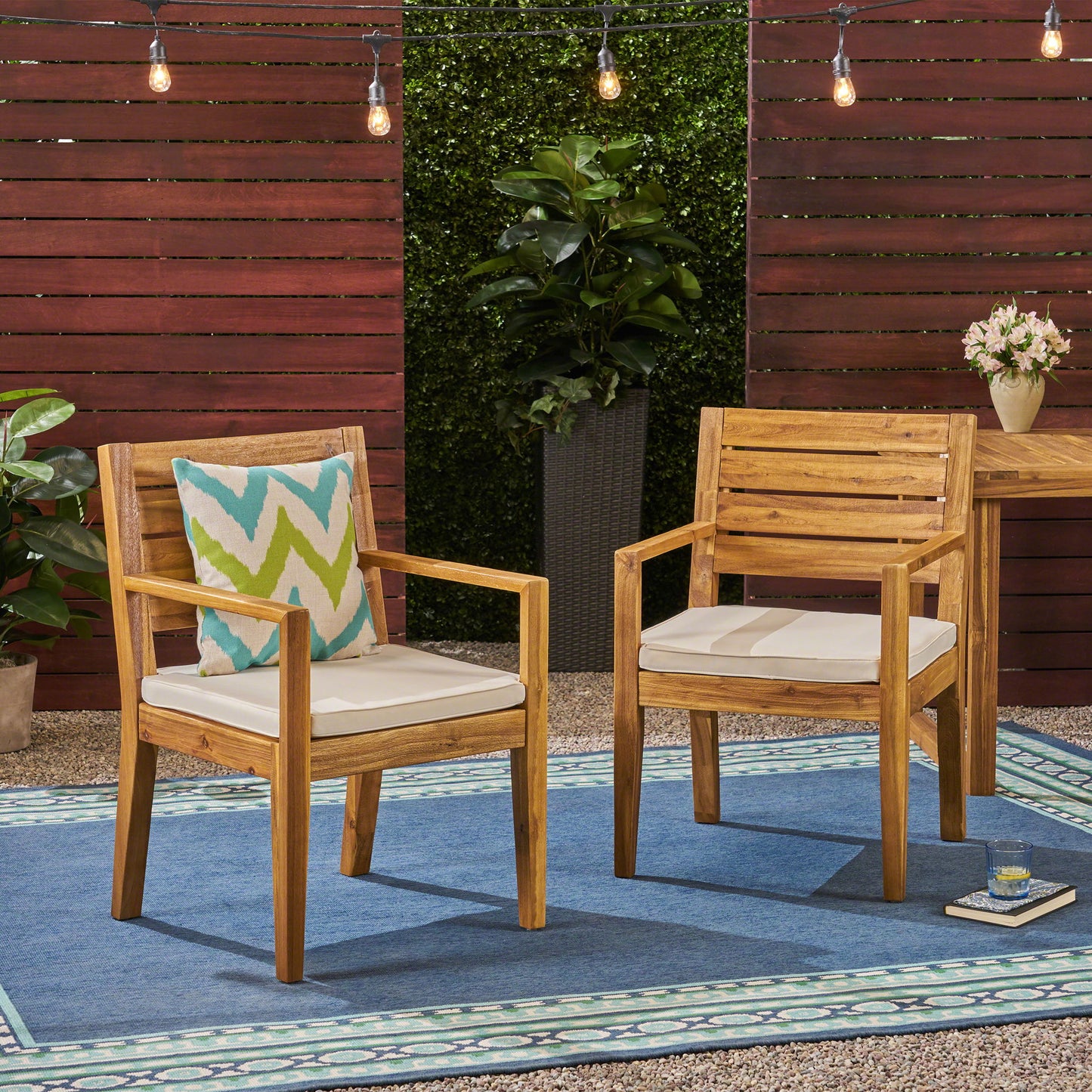 Outdoor Elegant Design Dining Chair (Set of 2)