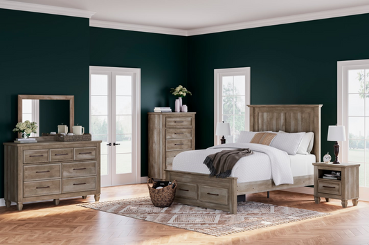 Rustic 5-Piece Queen Storage Bedroom Set