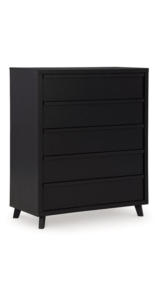 Contemporary 5-Drawer Wide Chest