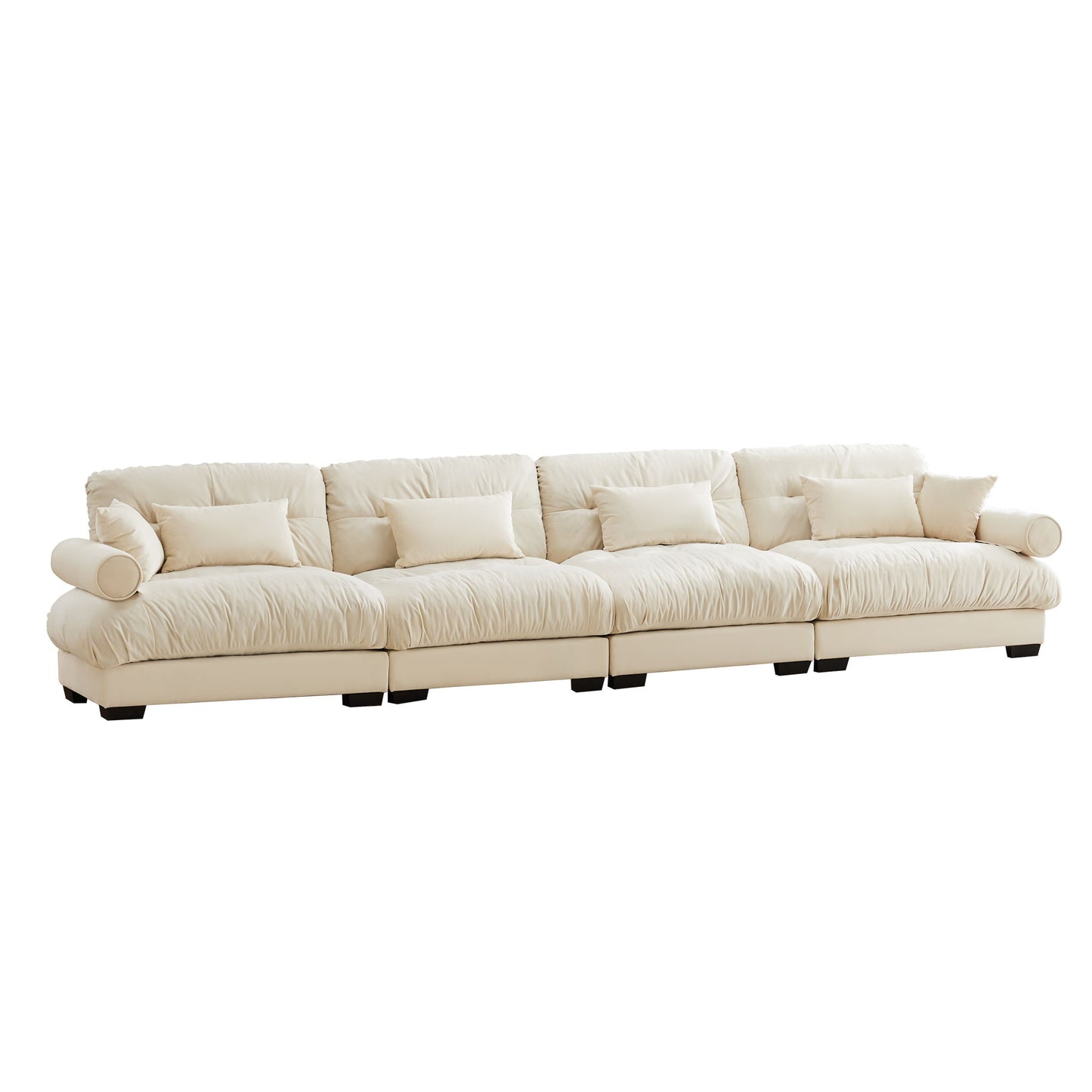 Super Comfort Oversized Modular Velvet Sectional Sofa, Deep Seat Convertible L Shaped Couch