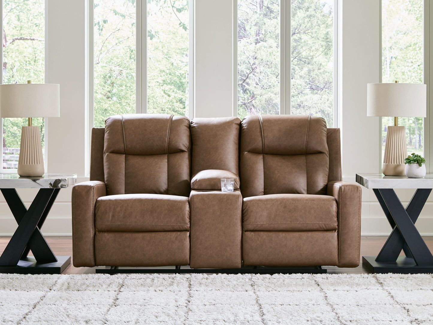 Mackmenville - Double Reclining Loveseat With Console