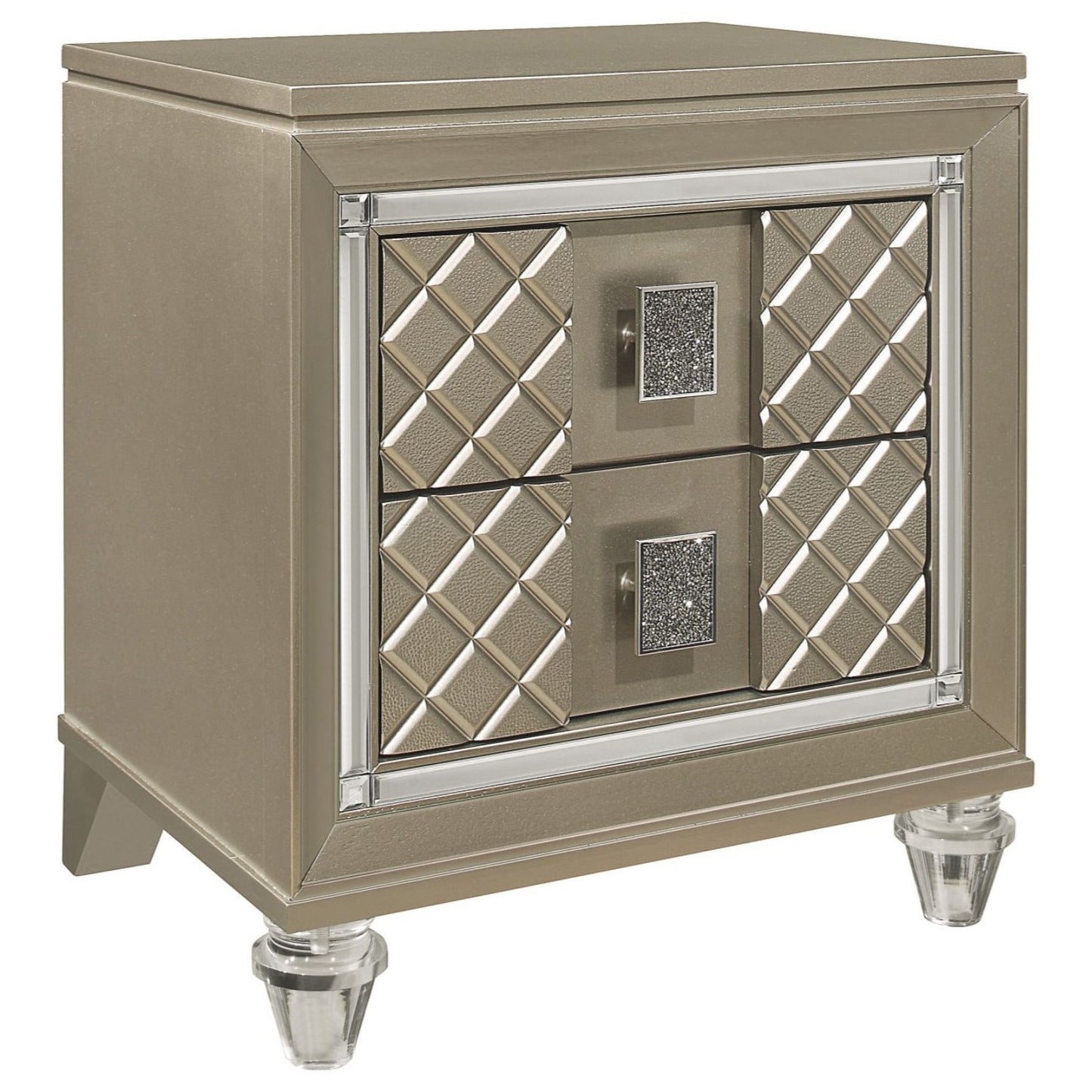 Glam 2-Drawer Nightstand