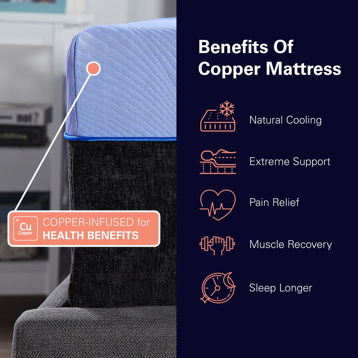 12" Refresh Hybrid Cooling GelCare Memory Foam And Coil Mattress