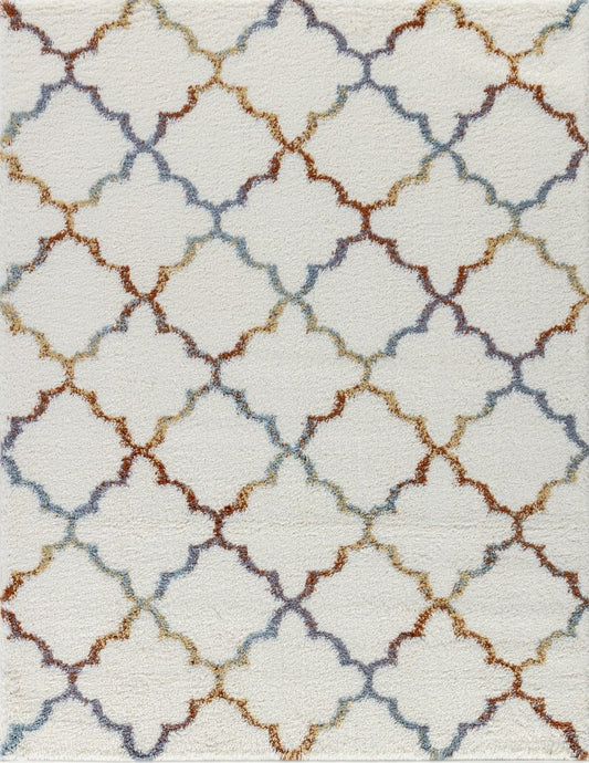 Loft Shag - 7'10" X 9'10" Shaggy Area Rug Polypropylene - Ivory