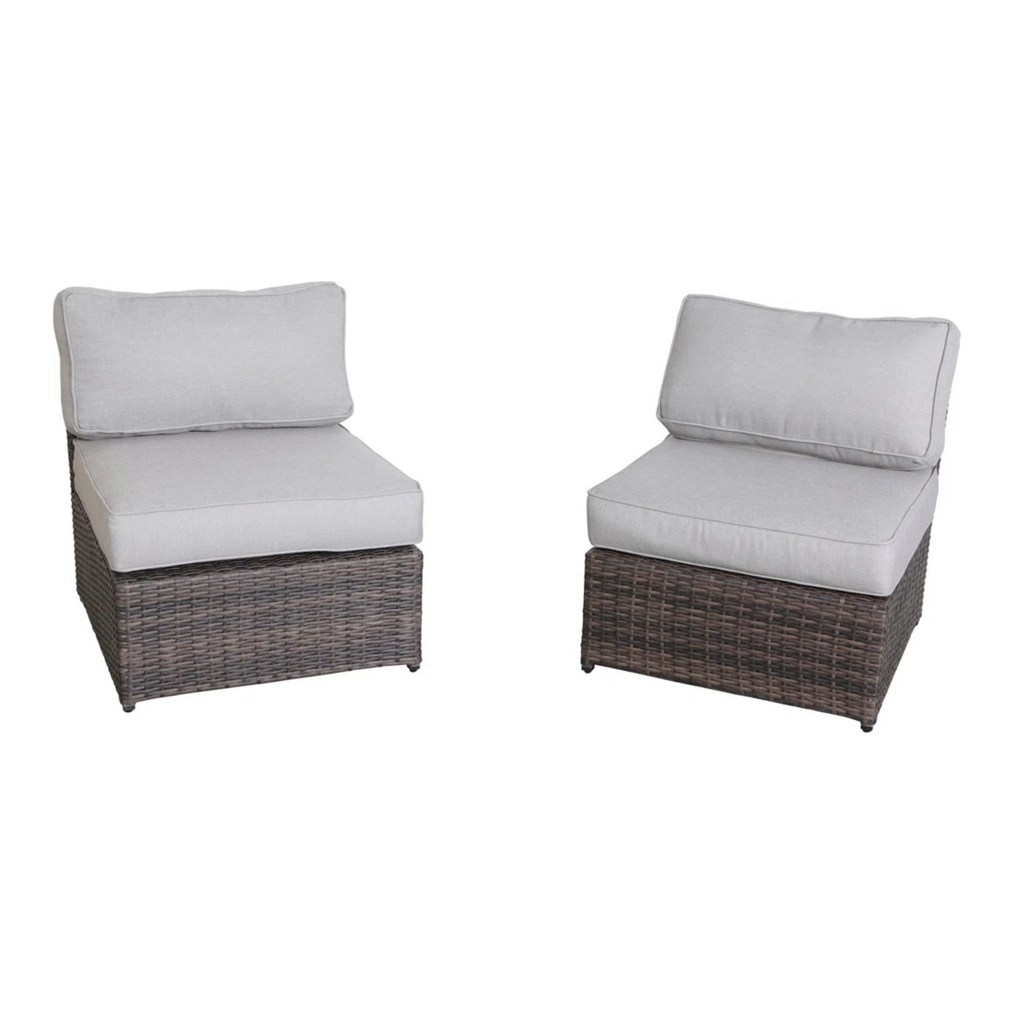 Modern Rattan Wicker Seating Group With Cushions