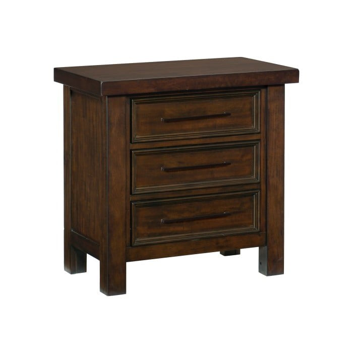 Transitional 3-Drawer Nightstand