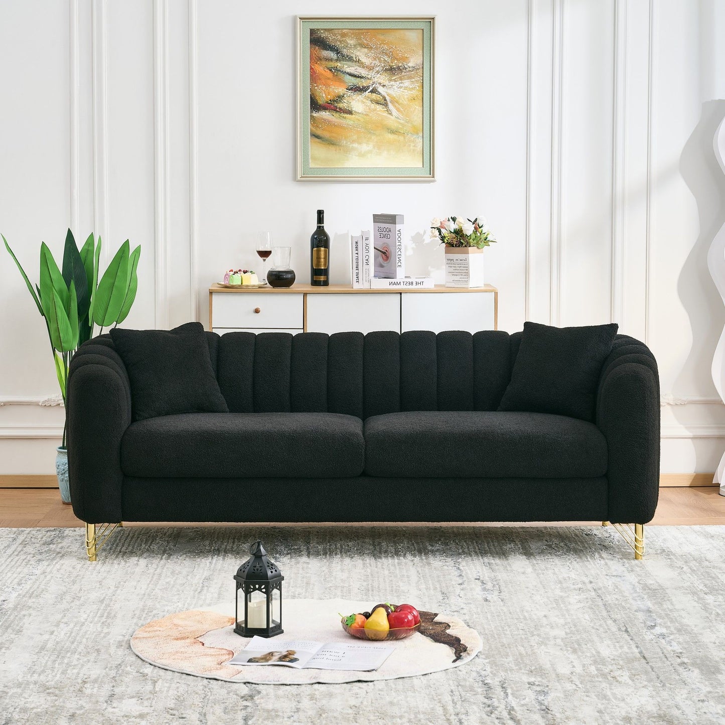 Tufted Oversized Sofa For Living Spaces