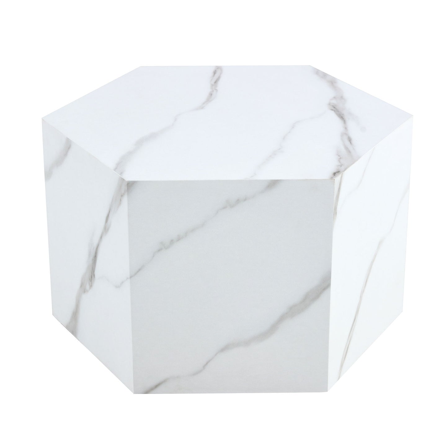 Modern Coffee Table With Complex Texture Patterns, Stylish And Durable Design - White