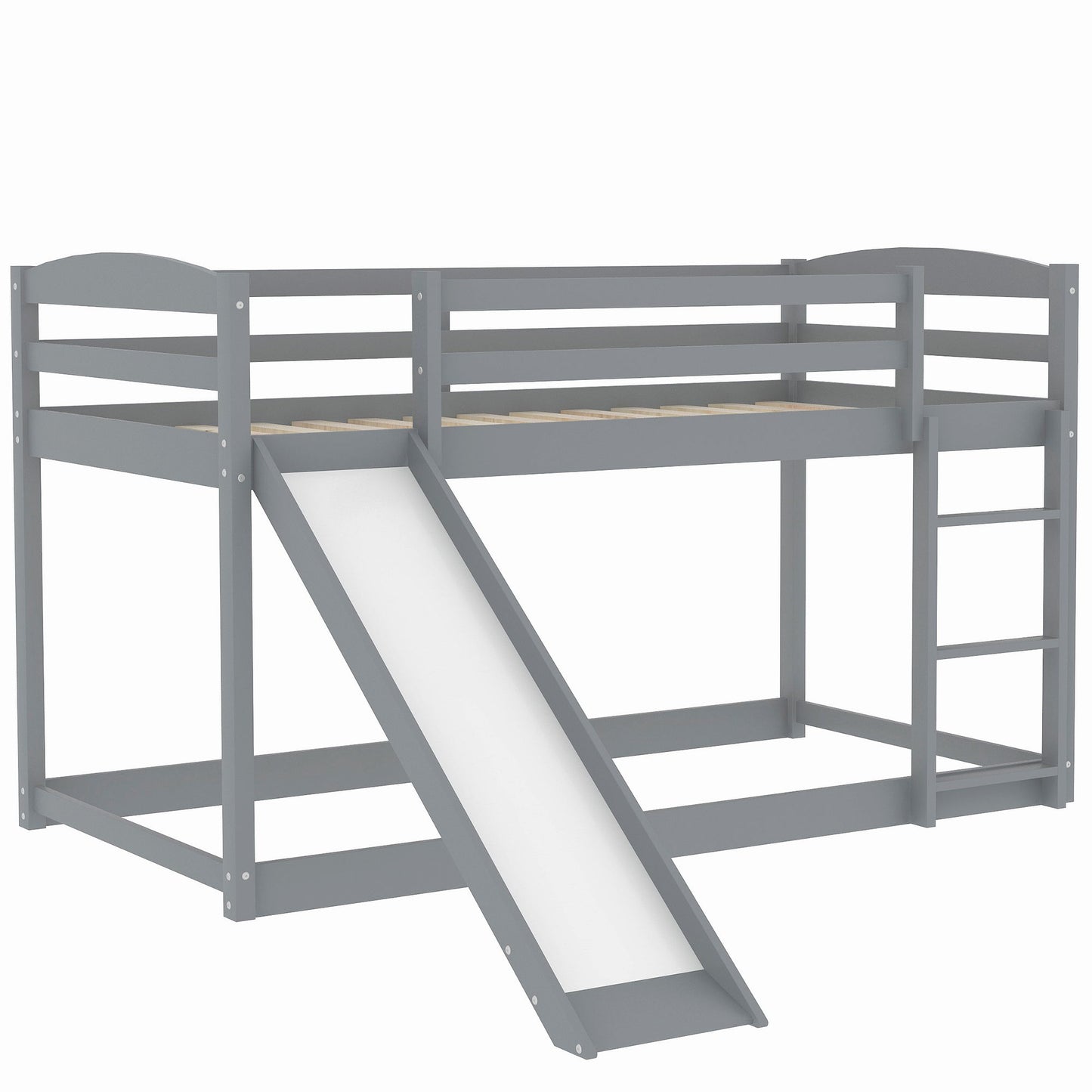 Durable Bunk Bed With Convertible Slide And Ladder