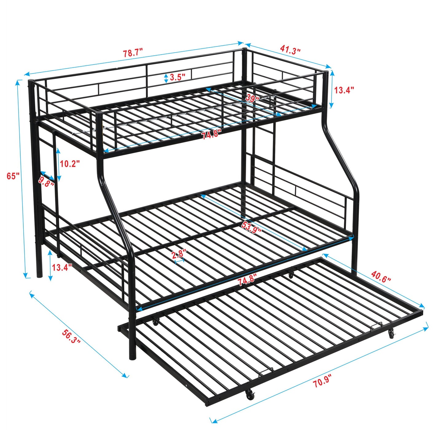 Modern Metal Bunk Bed