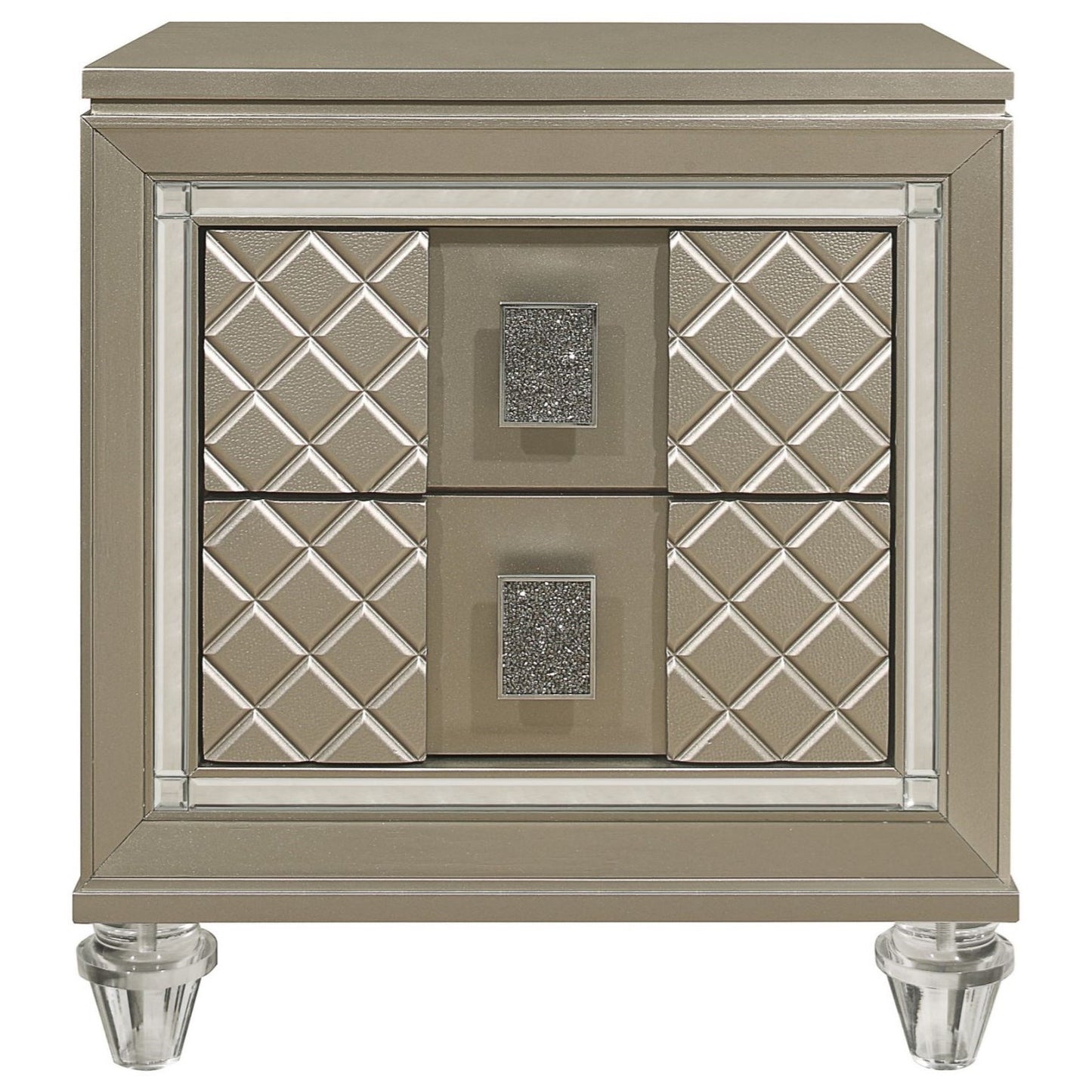 Glam 2-Drawer Nightstand