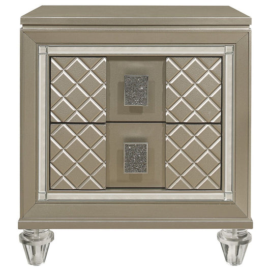 Glam 2-Drawer Nightstand