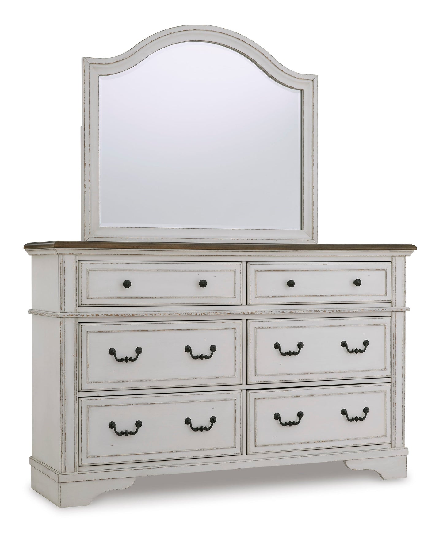 Traditional 6-Drawer Dresser and Mirror