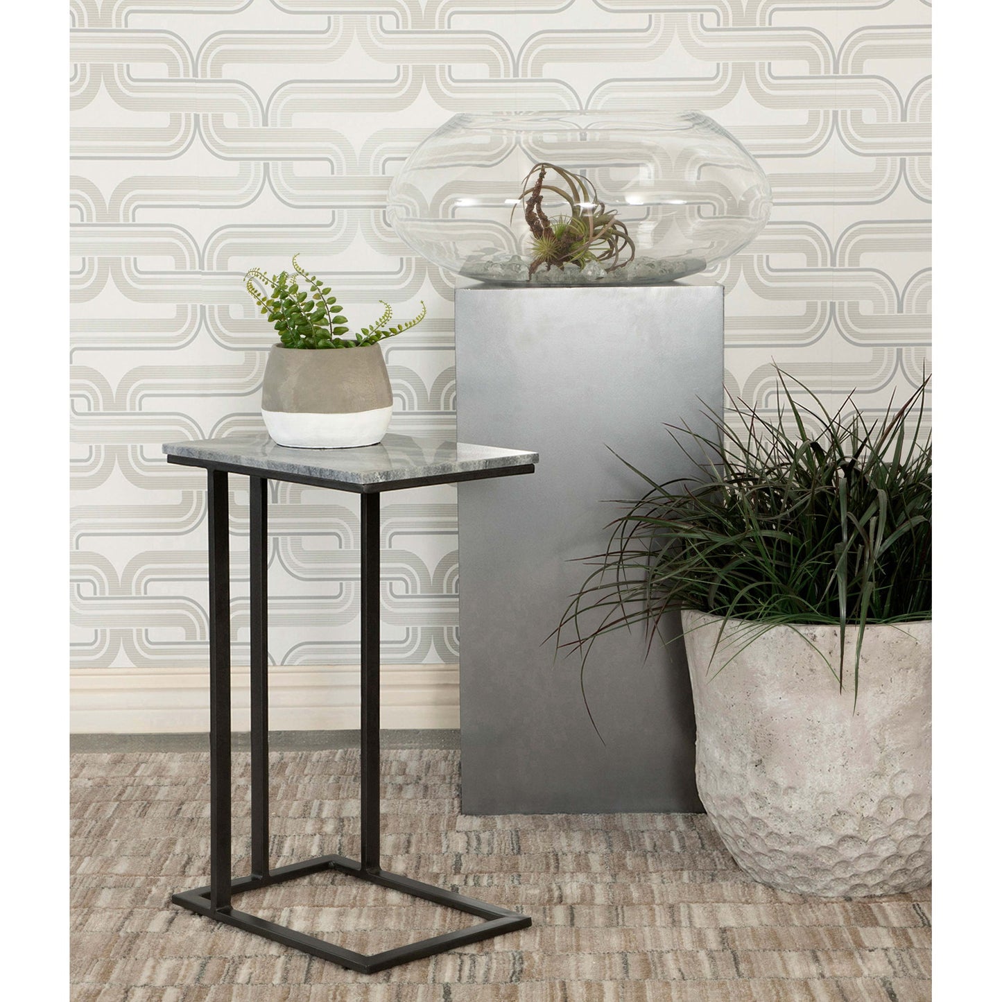 Encina - C-Shaped Sofa Side Table