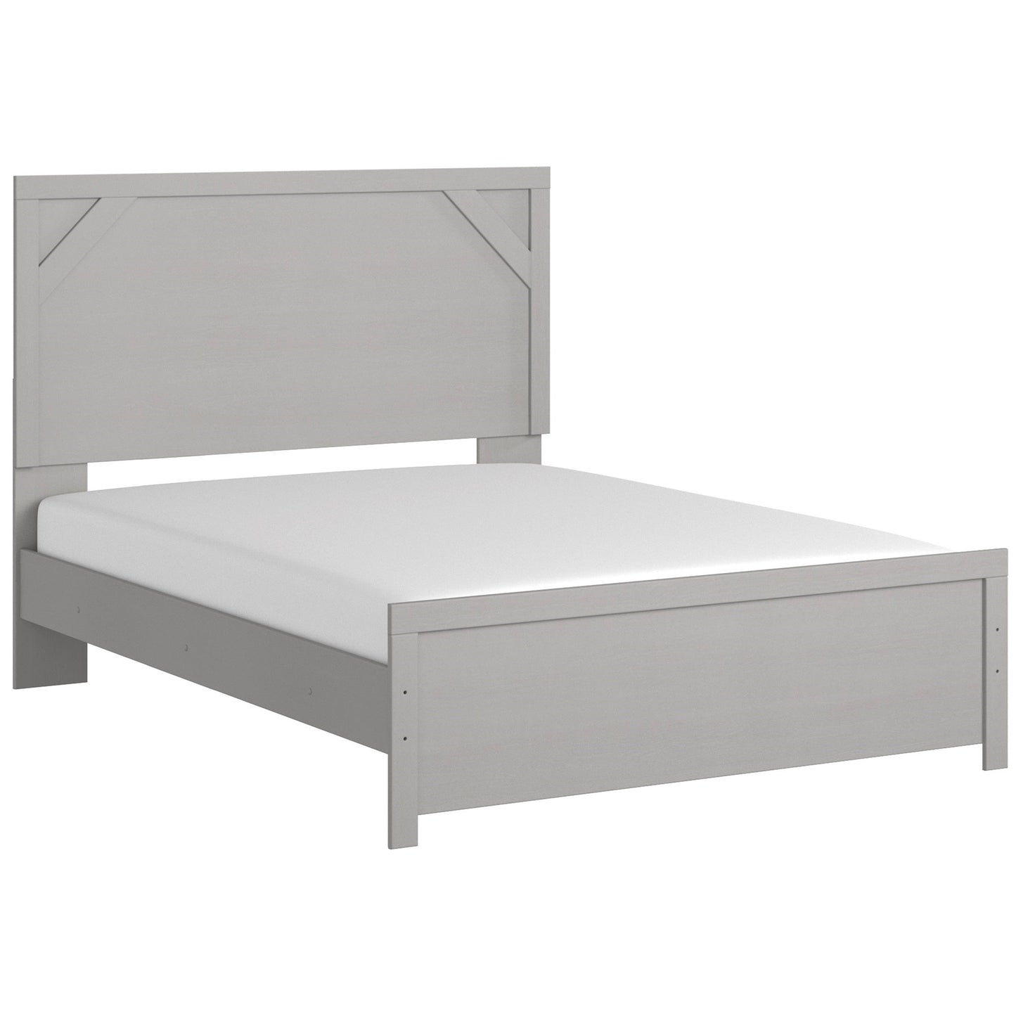 Gray Finish Queen Panel Bed