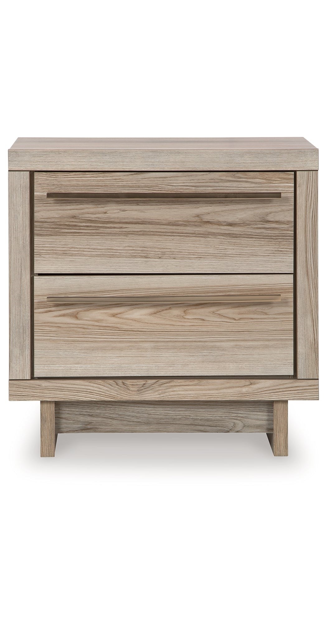 Casual 2-Drawer Nightstand with USB Port