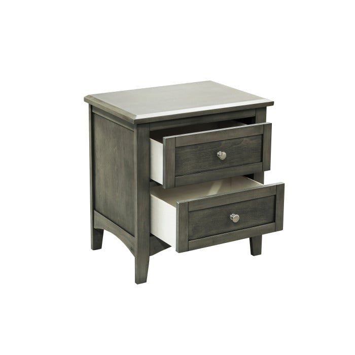 Transitional Night Stand with 2-Drawers