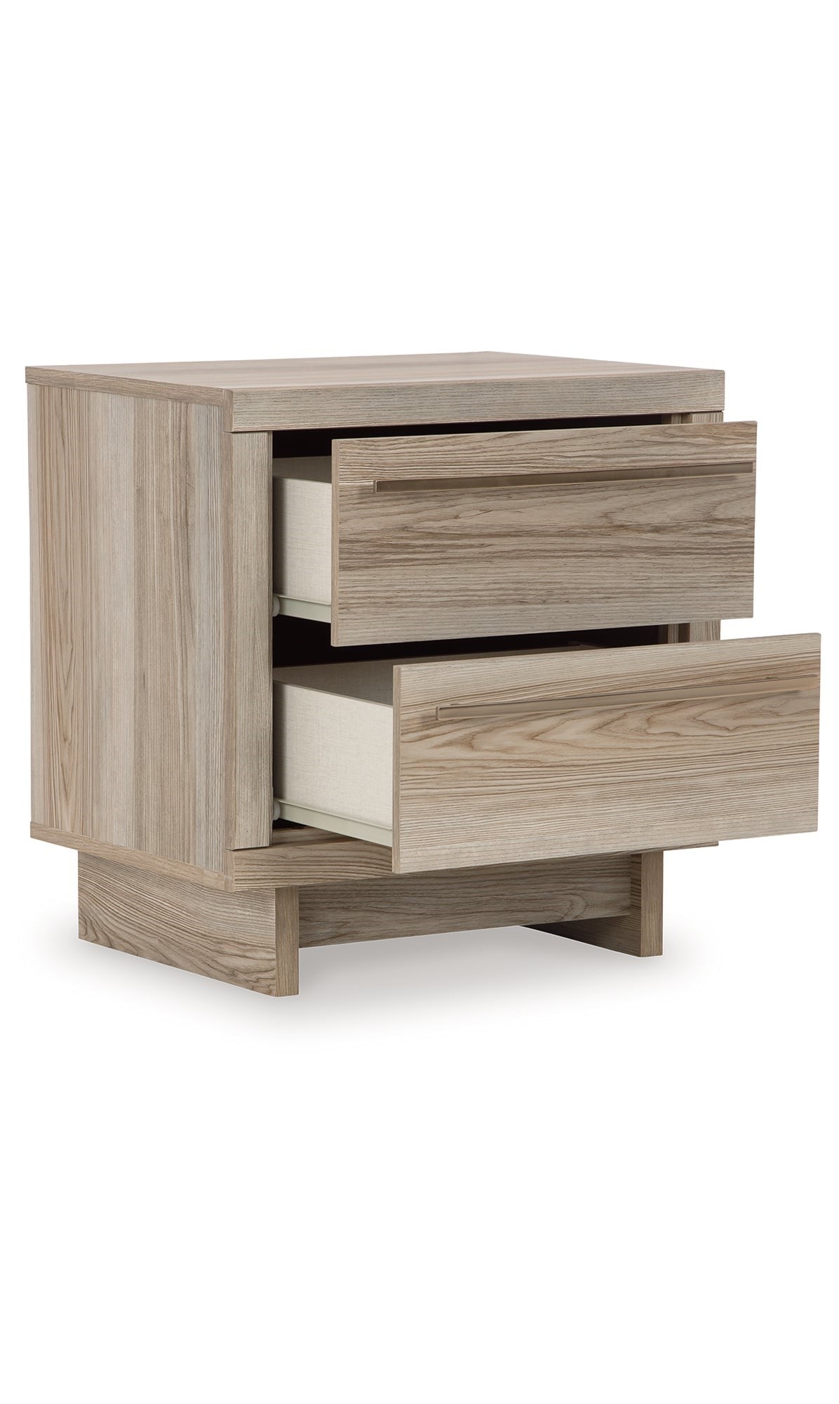 Casual 2-Drawer Nightstand with USB Port