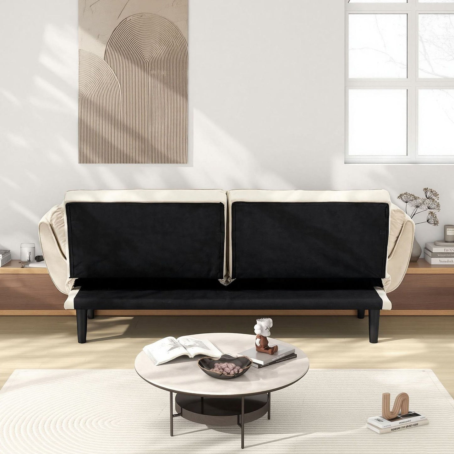 Sofa Soft Two Armrests Throw Pillow Pillow Comfortable Fit Apartment Bedroom Small Space