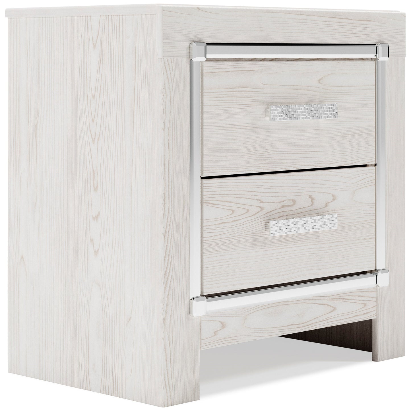 Glam 2-Drawer Nightstand with USB and Wireless Charging