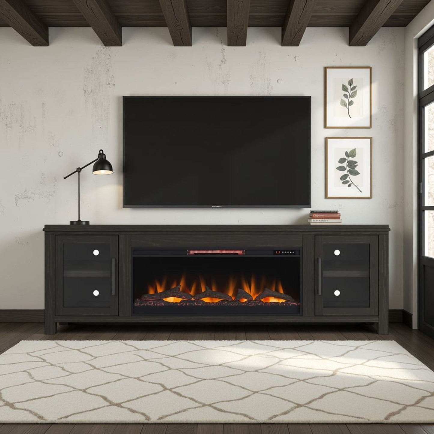 Tybee - Electric Fireplace TV Console For TVs Up To 95" - Clove