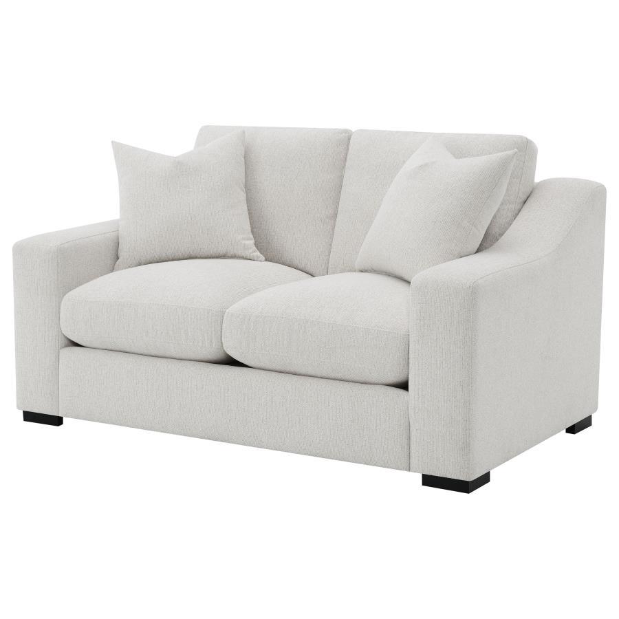 Ashlyn - Fabric Upholstered Track Arm Loveseat - Sand