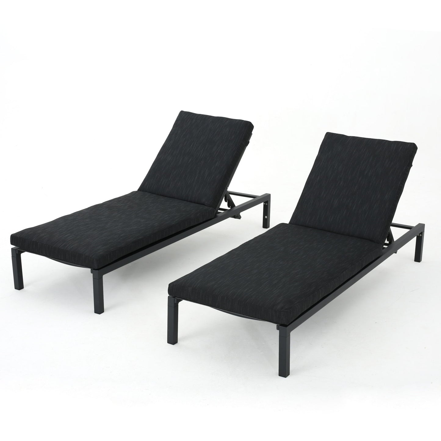Modern Chaise Lounge With Wate Resistant Fabric Cushions